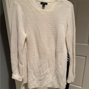 Alfani Women's Fisherman Knit Crew Neck Sweater, size L